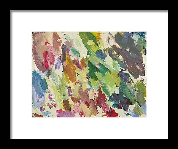 Abstract Framed Print featuring the painting Waltz Time by David Lloyd Glover