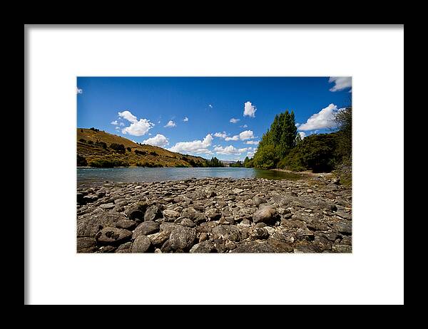 Stones Framed Print featuring the photograph Wanaka outlet by Jenny Setchell