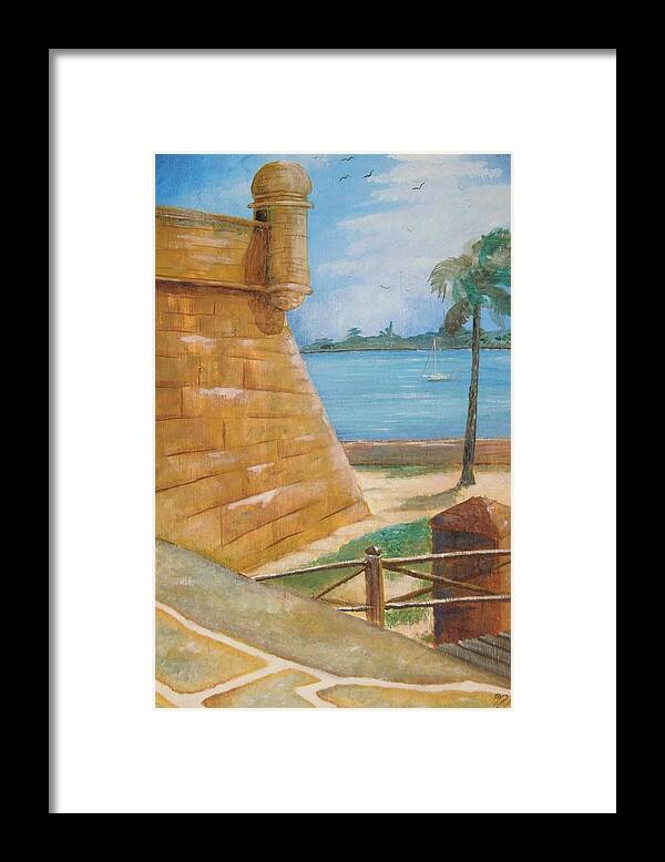 St. Augustine Framed Print featuring the painting Warm Days in St. Augustine by Nicole Angell