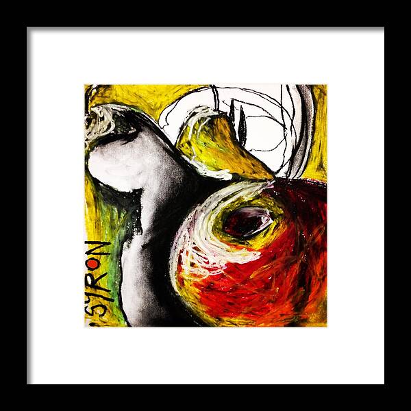 Still Life Framed Print featuring the drawing Warm Still Life by Helen Syron