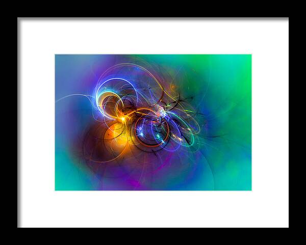 Abstract Framed Print featuring the digital art Warming up the cold by Modern Abstract