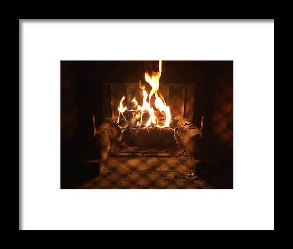 Fire Framed Print featuring the photograph Warmth by Chris Montcalmo