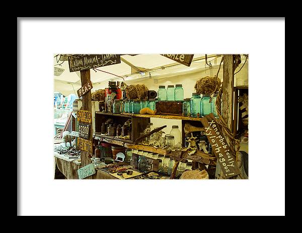 Warrenton Framed Print featuring the photograph Warrenton Antique Days Eclectic Display by JG Thompson