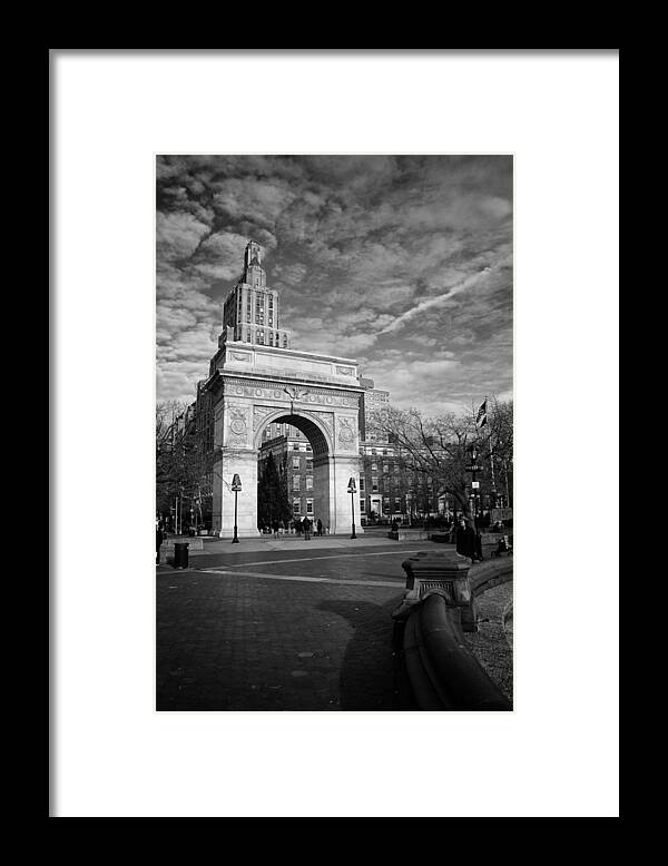 Washington Square Park Framed Print featuring the photograph Washington Arch by Ben Shields