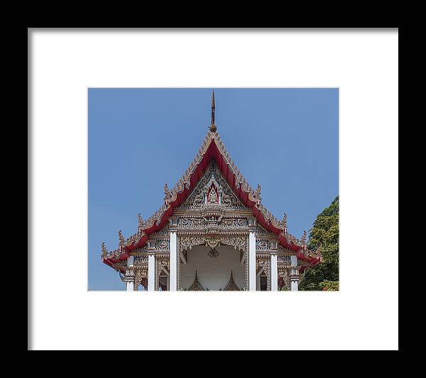 Temple Framed Print featuring the photograph Wat Dan Phra Ubosot Gable DTHB1749 by Gerry Gantt