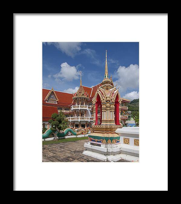 Scenic Framed Print featuring the photograph Wat Suwan Khiri Khet Boundary Stone DTHP276 by Gerry Gantt