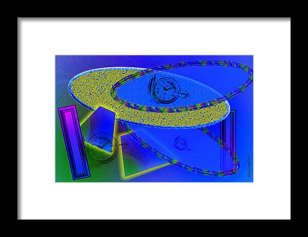 Abstract Art Framed Print featuring the digital art Watches caught in Abstract by Kae Cheatham