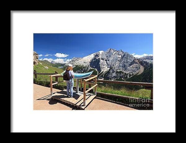 Adult Framed Print featuring the photograph watching Marmolada mount by Antonio Scarpi