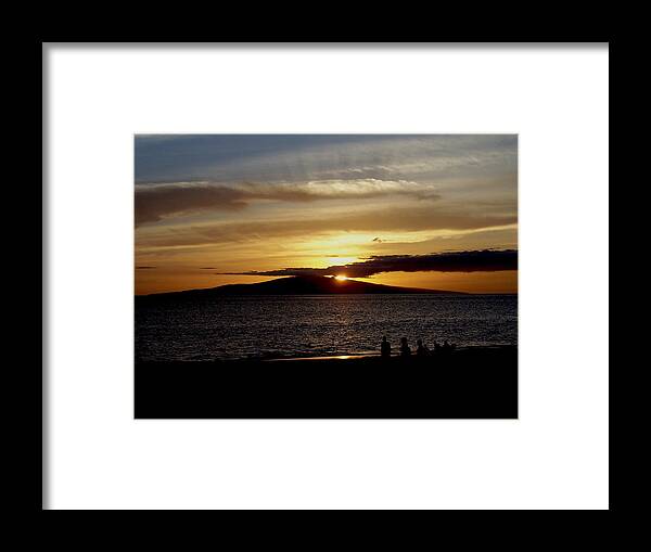 Sunset Framed Print featuring the photograph Watching the Sunset by Ron Roberts