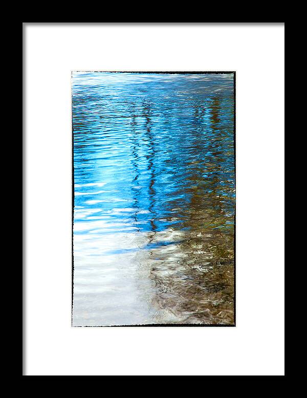 Abstract Framed Print featuring the photograph Water Abstract 3 by Jonathan Nguyen