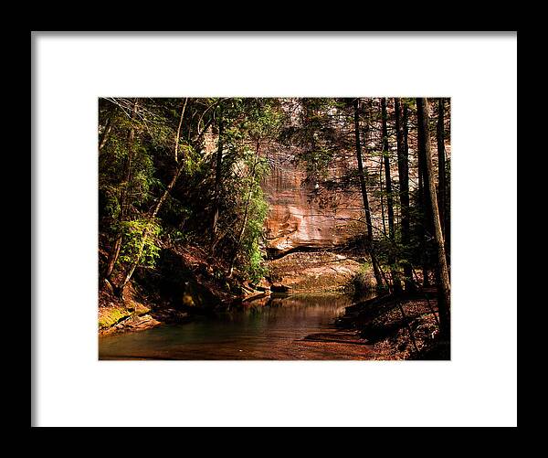 Creek Framed Print featuring the photograph Water and sandstone by Haren Images- Kriss Haren