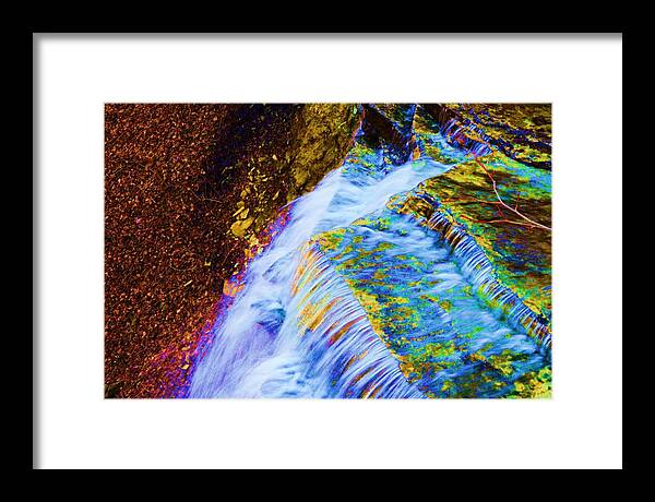 Waterfalls Framed Print featuring the photograph Water Art by Stacie Siemsen