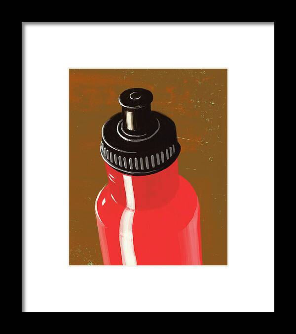 Purity Framed Print featuring the digital art Water Bottle Illustration by Don Bishop