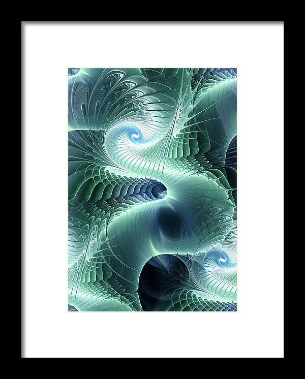 Malakhova Framed Print featuring the digital art Water Dragon by Anastasiya Malakhova