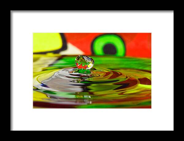  Abstract Framed Print featuring the photograph Water Drop by Peter Lakomy