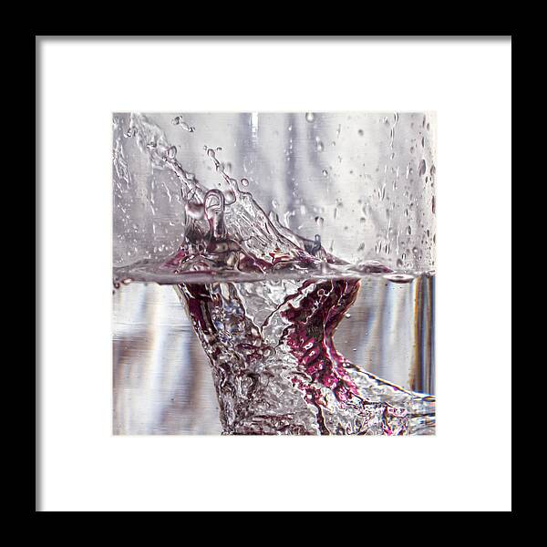 Abstract Framed Print featuring the photograph Water Drops Abstract by Stelios Kleanthous
