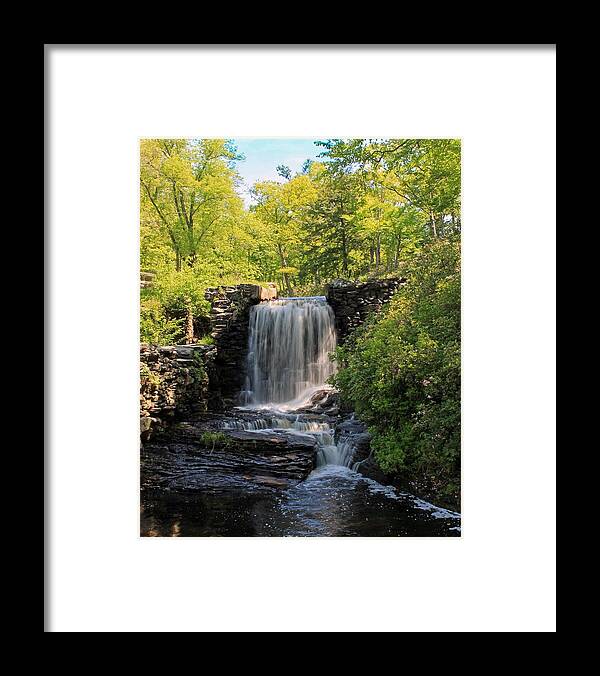 Moore State Park Framed Print featuring the photograph Water Fall Moore State Park 2 by Michael Saunders