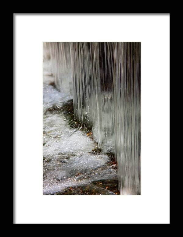 Waterfall Framed Print featuring the photograph Water meets Stone by James Knight
