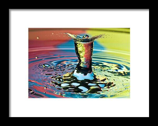 Water Drop Framed Print featuring the photograph Water Splash Art by Anthony Sacco