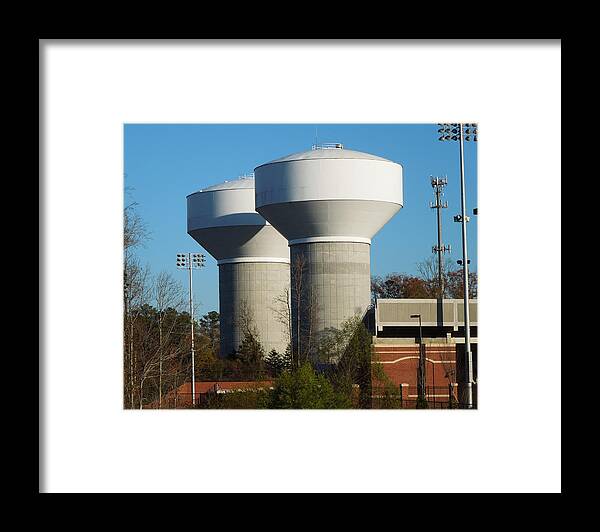 Water Framed Print featuring the photograph Water Tanks by Pete Trenholm