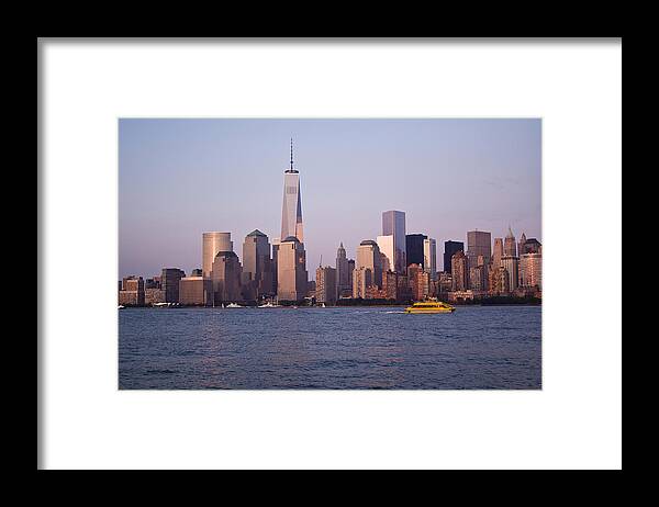 Liberty State Park Framed Print featuring the photograph Water Taxi by Michael Dorn