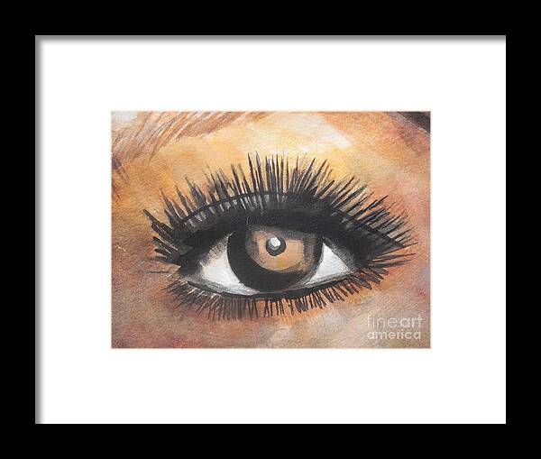 Watercolor Painting Framed Print featuring the painting Watercolor Eye by Chrisann Ellis