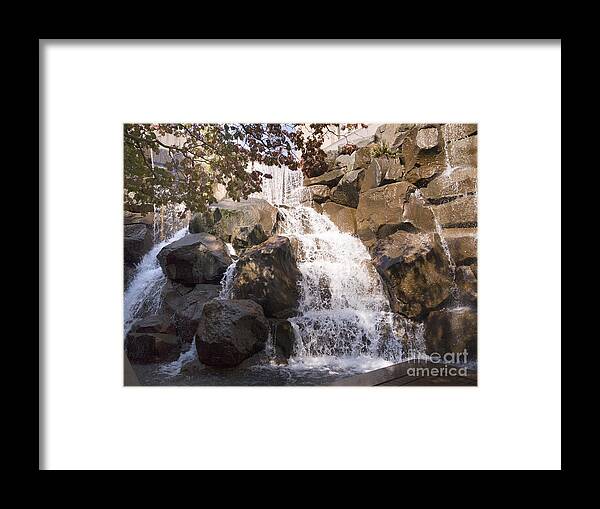 Seattle Framed Print featuring the photograph Waterfall in the City by Brenda Kean