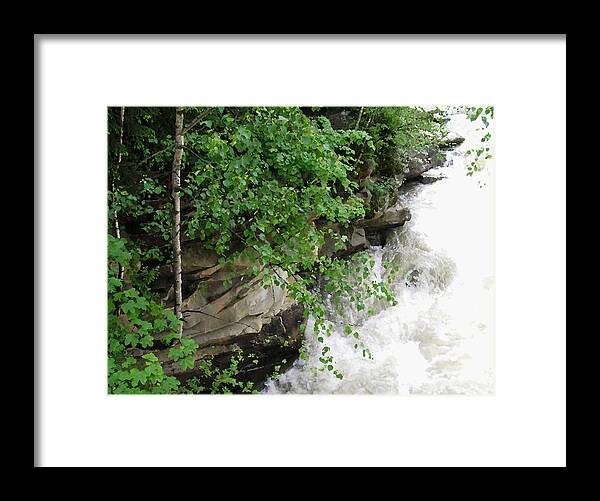 Cheremosh River Waterfall Stream Framed Print featuring the photograph Waterfall by Oleg Zavarzin