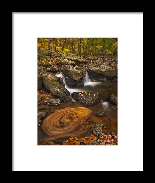 Autumn Framed Print featuring the photograph Waterfalls and Swirl by Susan Candelario