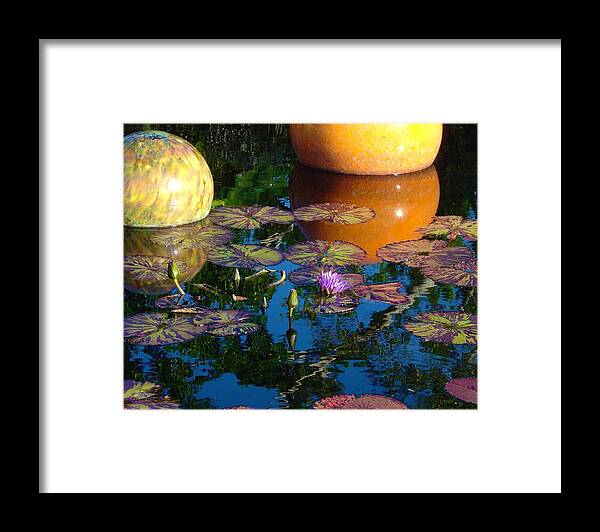 Art Portraits Framed Print featuring the photograph Waterlily Reflections by Kristin Hatt
