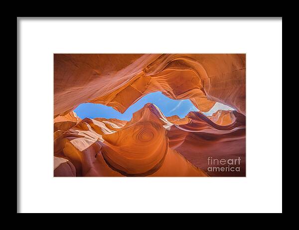 Slot Canyon Framed Print featuring the photograph Waves Made of Stone by Michael Ver Sprill