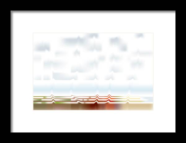 Landscape Framed Print featuring the digital art Wavescape by Kevin McLaughlin