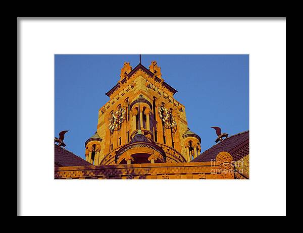 Clocks Framed Print featuring the photograph Waxahachie Clock Tower by Pamela Smale Williams