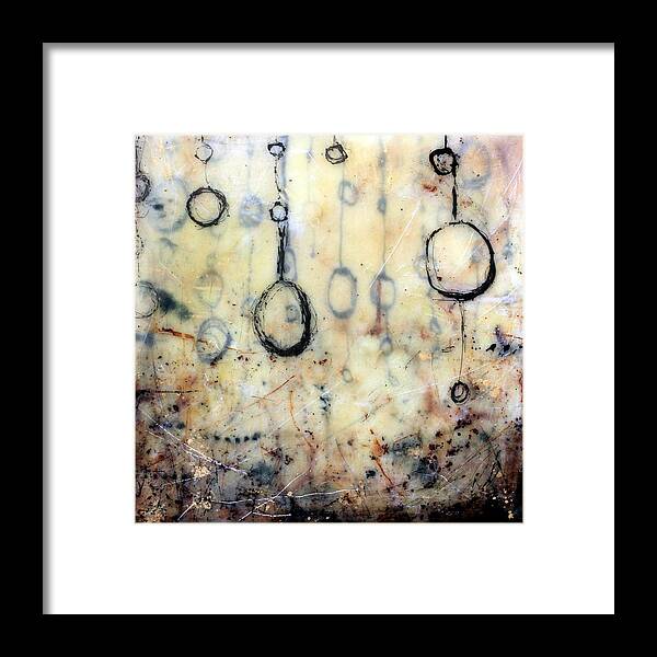 Ovals Framed Print featuring the painting We Build Our Own Cages 8 Fear by Mary C Farrenkopf