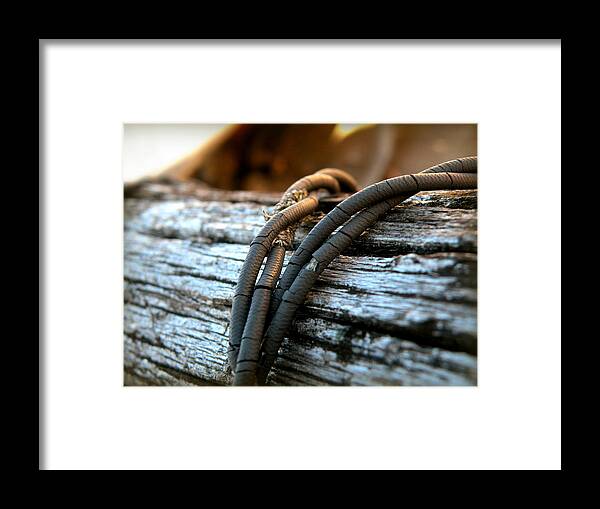 Driftwood Framed Print featuring the photograph Weathered and Worn by Micki Findlay