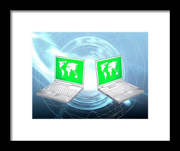 Artwork Framed Print featuring the photograph Web Technology by Victor Habbick Visions