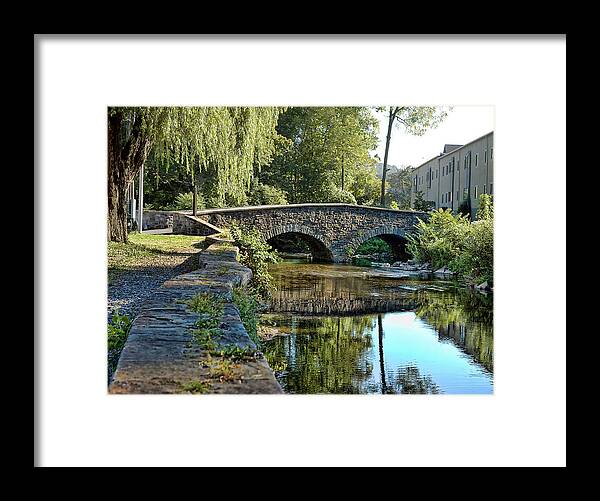 Quaker Town Framed Print featuring the photograph Weeping Willow Bridge by Robert Culver