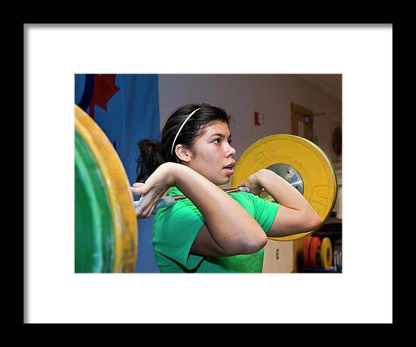 People Framed Print featuring the photograph Weightlifter Training by Jim West
