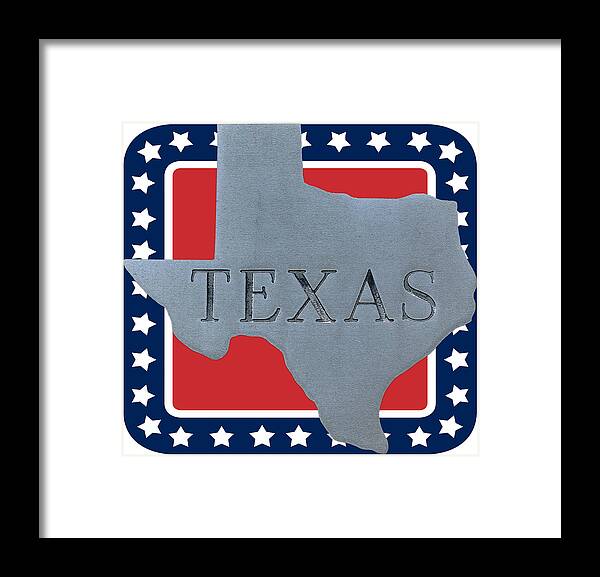State Of Texas Sign Framed Print featuring the photograph Welcome to the state of Texas by Alexandra Till