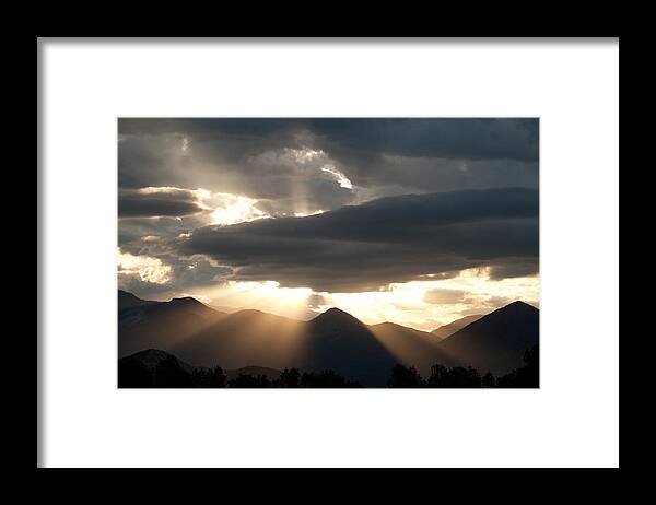 Sun Framed Print featuring the photograph West Elk Sunbeams by Eric Rundle