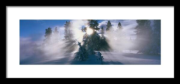 Photography Framed Print featuring the photograph West Thumb Geyser Basin Yellowstone by Panoramic Images
