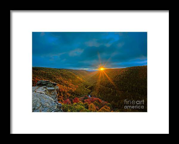 West Virginia Framed Print featuring the photograph West Virginia sunset in Fall by Dan Friend