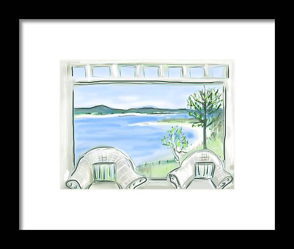 Western Beach Framed Print featuring the painting Western Beach Prouts Neck Maine by Jean Pacheco Ravinski