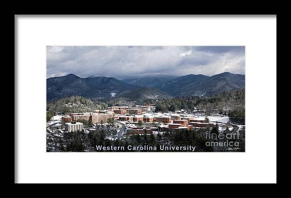 Western Carolina University Framed Print featuring the photograph Western Carolina University Winter by Matthew Turlington