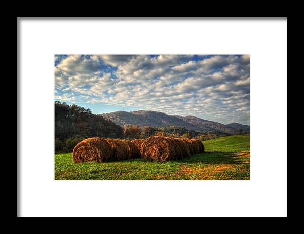 Western North Carolina Framed Print featuring the photograph Western North Carolina Hay Field by Greg and Chrystal Mimbs