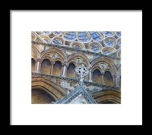 Architecture Framed Print featuring the painting Westminster Abbey II by Henrieta Maneva