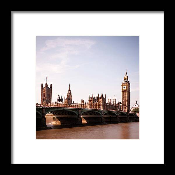 Scenics Framed Print featuring the photograph Westminster Bridge, Big Ben by Urbancow