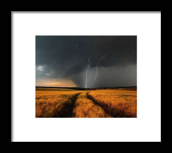 Thunderstorm Framed Print featuring the photograph Wetterfront by Nicolas Schumacher