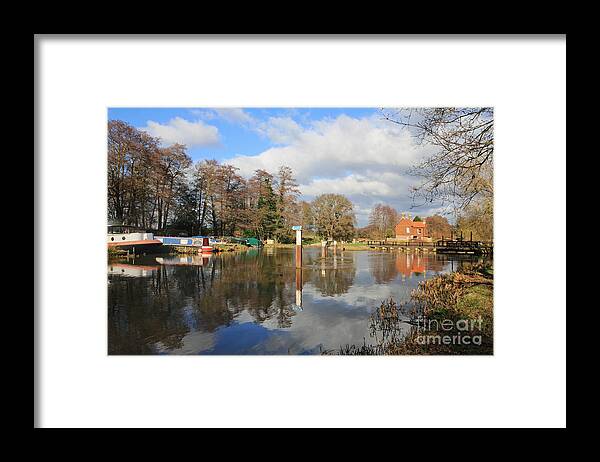 Ripley Framed Print featuring the photograph Wey Canal Surrey England UK by Julia Gavin