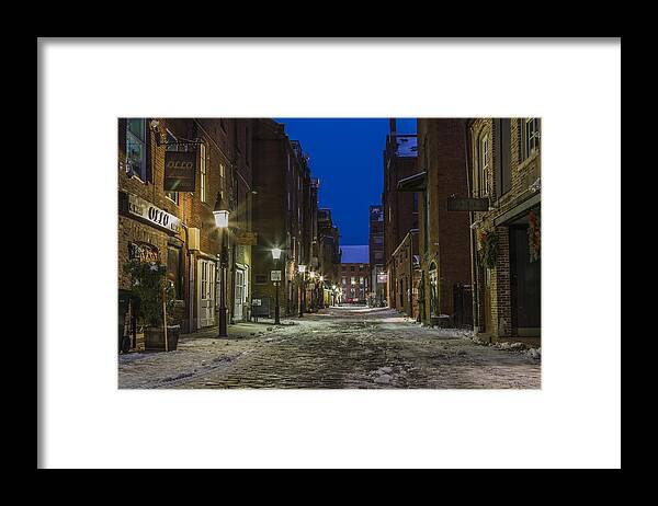 Wharf Street Framed Print featuring the photograph Wharf Street Portland Maine by Colin A Chase